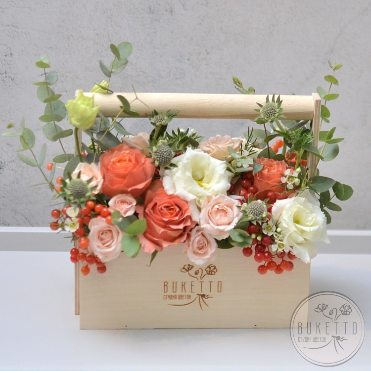  Фирменный цветочный Flowerbox, композиция №266