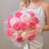 Букет «Сад желаний. Малиновые обещания» — из пионовидных роз, ранункулюсов Lady и гортензий №967