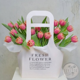 Цветочная сумочка с пионовидными тюльпанами Columbus №969